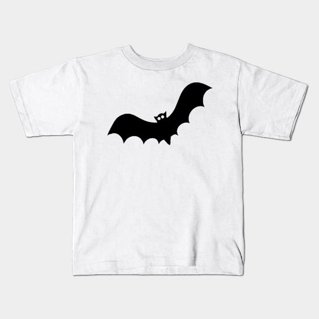 Halloween Bat Silhouette Kids T-Shirt by drknice